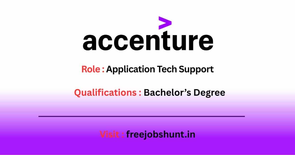Accenture Hiring 2026 for Application Tech Support in Bangalore banner